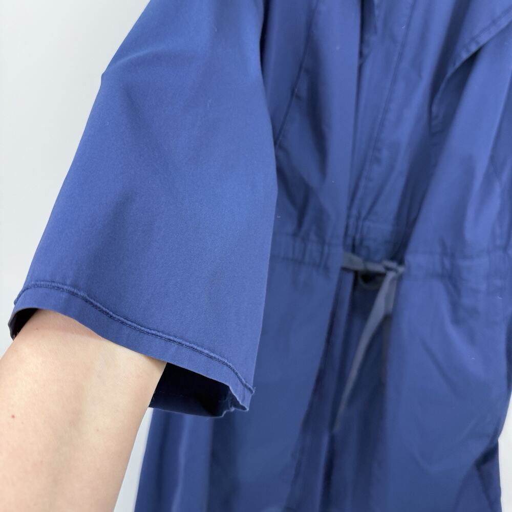 Lafayette 148 Topper Jacket 1X Tie Cinch Navy Blue 3/4 Sleeve Lightweight - Picture 7 of 13